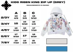 We Are Righteous Kids “Risen King” Cropped Zip (Grey) (1)
