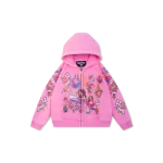 We Are Righteous Kids Risen King Cropped Zip Tracksuit (Pink) (3)