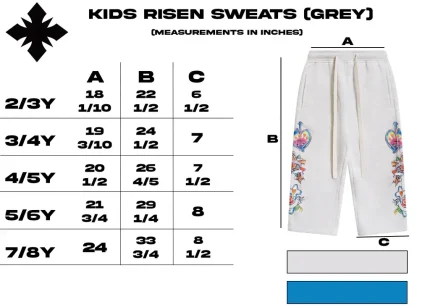 We Are Righteous Kids Risen King Sweats (Grey) (1)