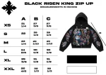 We Are Righteous Risen King Cropped Zip Hoodie (Black) (2)