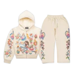 We Are Righteous Risen King Cropped Zip Tracksuit (Cream) (1)